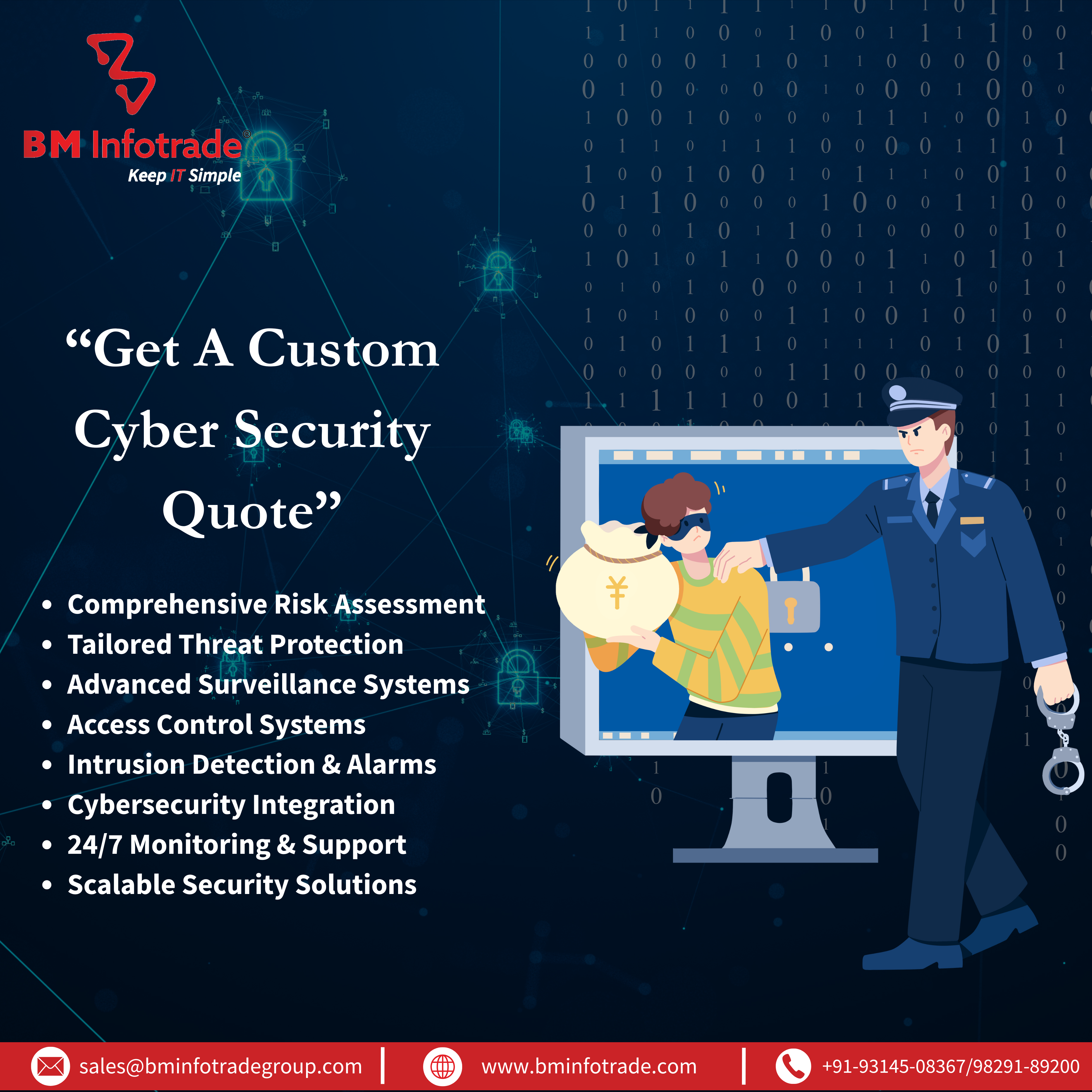 Custom Cyber security solutions for businesses under budget and no extra and hidden charges | 24x7 SOC Services in india